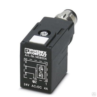 Адаптер вилки электромагнитного клапана - SAC-3P-MR/B-1L-Z SCO - 1458554 