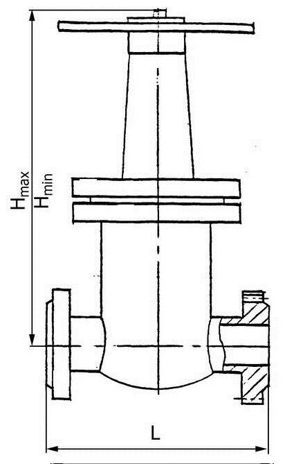Задвижка стальная клиновая фланцевая ЗКС-25 Ду 150 Ру 25