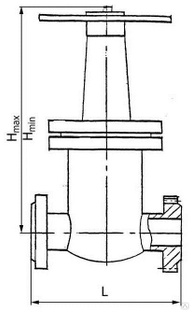 Задвижка стальная клиновая фланцевая ЗКС-25 Ду 100 Ру 25 