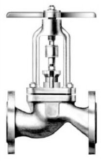 Вентиль (клапан) запорный проходной 15нж50п Ду 80 Ру 16