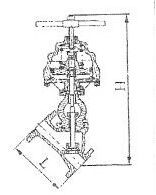 Вентиль (клапан) запорный прямоточный фланцевый НЗ 22с628п Ду 100 Ру 16
