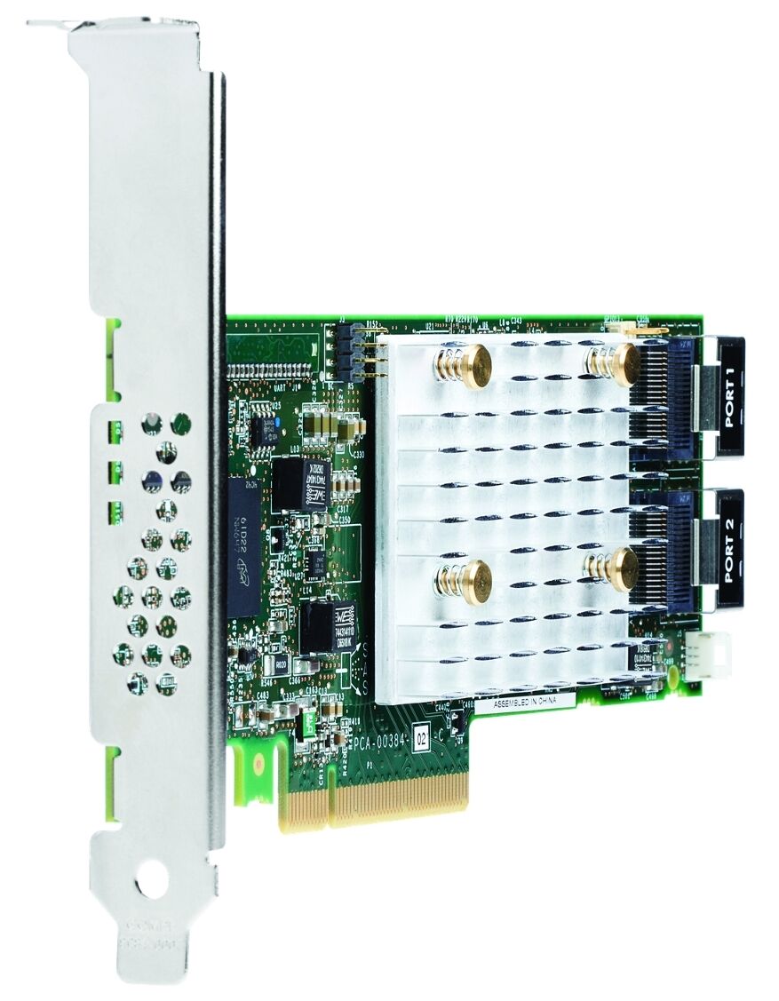 RAID HPE HPE Smart Array P408i-p SR Gen10 836269-001/дисковые интерфейсы SAS,SATA/8x (2x mini-SAS)/режимы RAID 0,1,10,5,