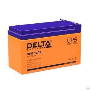 Аккумуляторная батарея 12-7 (12В, 7Ач) Delta DTM 1207 