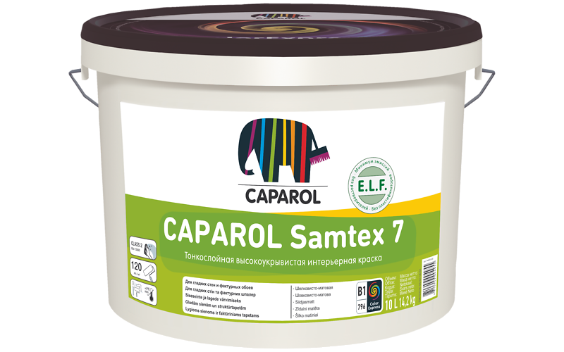 Краска ВД для вн/р CAPAROL Samtex 7 ELF База 3, 2,35 л (шт)