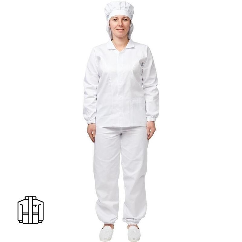 Куртка для пищевого производства у17-КУ женская белая (размер 44-46, рост 170-176) NoName