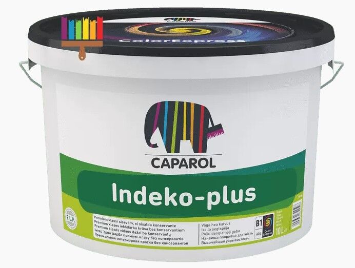 Краска водно-дисперсионная для внутренних работ Caparol Indeko-plus / Индеко-плюс белая, 12,5 л (шт)