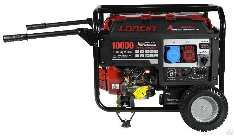 Бензиновый генератор «Loncin» LC10000D-AS, 3-х фазный (с мощностью без ограничений при 1-но и 3-х фазном режиме)