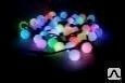 Гирлянда-нить светодиодная LED-ШАРИКИ 50 мм RGB медленная смена цвета 09-06