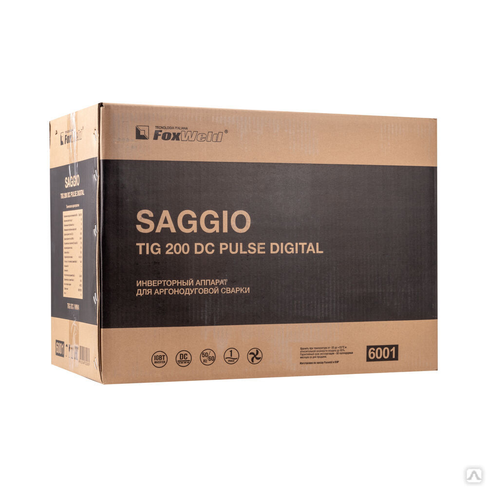 Аппарат аргонодуговой сварки SAGGIO TIG 200 DC Pulse Digital (пр-во FoxWeld/КНР) Аппараты аргонодуговой сварки (TIG) 9