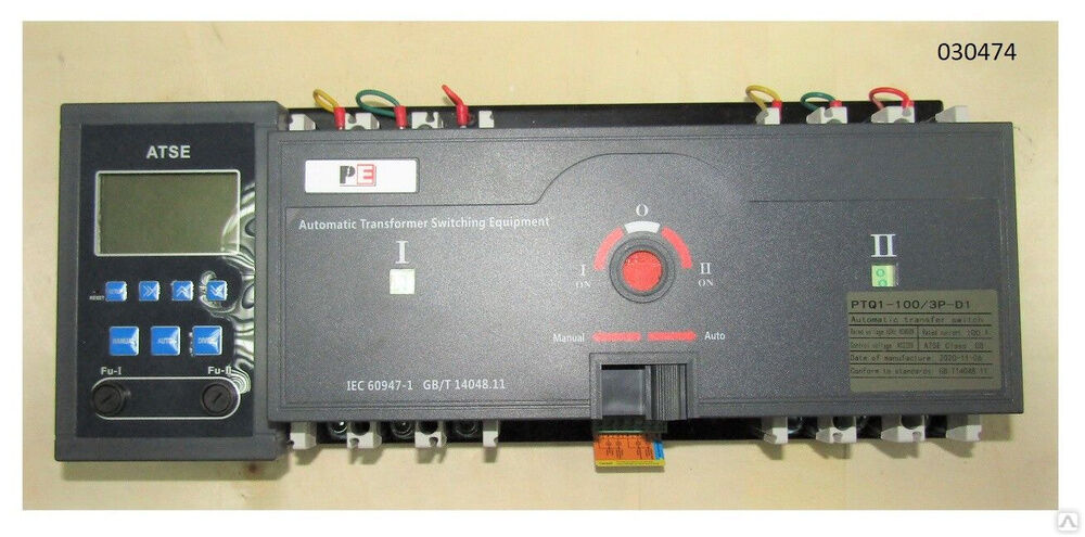 Реверсивный рубильник с логическим контроллером SHIQ5-D1 3P 100A/Automatic Transfer Switch (with controller) 1
