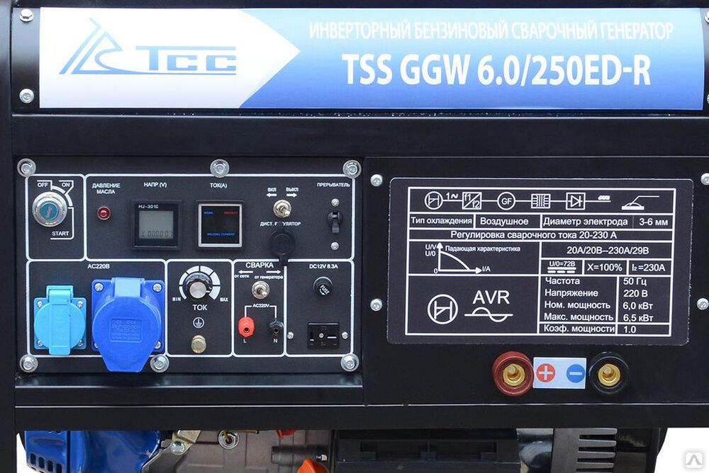 Инверторный бензиновый сварочный генератор TSS GGW 6.0/250ED-R 4
