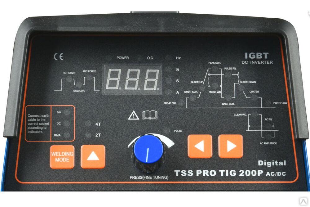 Аппарат TIG сварки алюминия TSS PRO TIG/MMA 200P AC/DC Digital 4