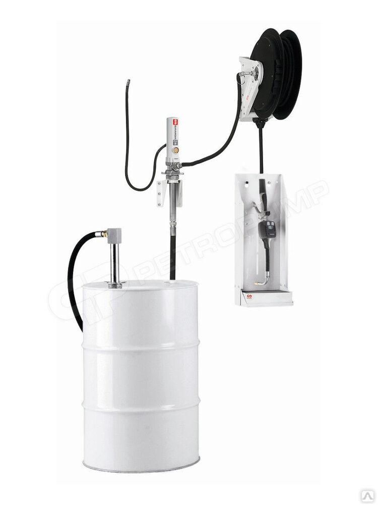Настенный комплект для раздачи масла с насосом PM 2, счетчиком и каплеуловителем для бочек 205 л SAMOA