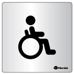 Merida Табличка "Туалет для инвалидов", STANDART алюминий, 100х100х0,5 мм