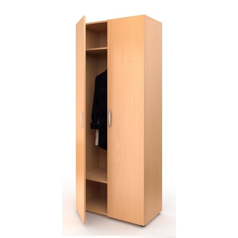 Шкаф МЕТ для одежды широкий (бук, 800х420х1950 мм) NoName