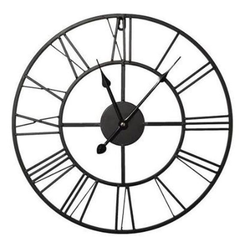 Часы настенные Black Metal Clock (40x40 см) NoName