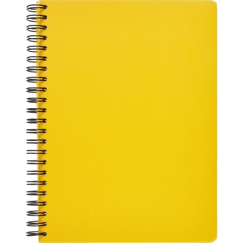 Бизнес-тетрадь Attache Bright colours A5 96 листов желтая в клетку на спирали