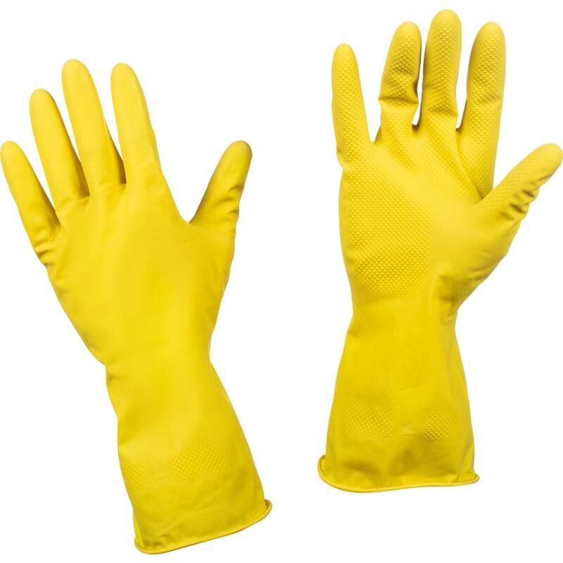 Перчатки латексные желтые (размер 8, M) NoName