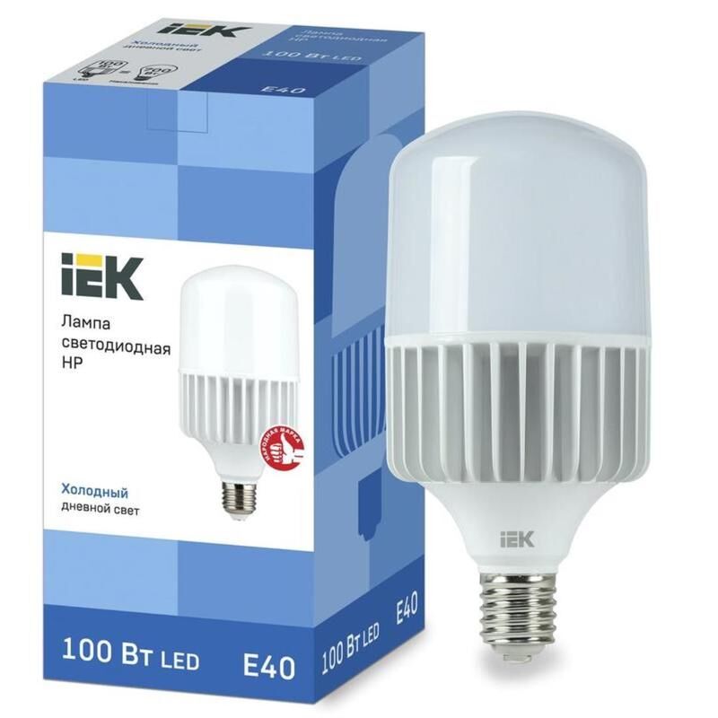 Лампа светодиодная IEK 100 Вт E40 6500 К дневной белый свет