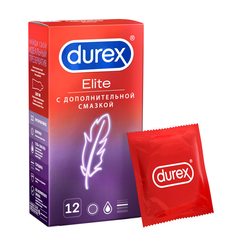 Презервативы Durex Elite классические (12 штук в упаковке)
