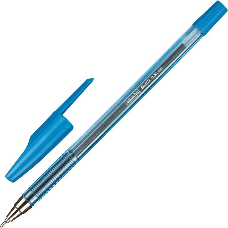 Ручка шариковая неавтоматическая Attache AA-927 синяя (толщина линии 0.38 мм) Attache Economy