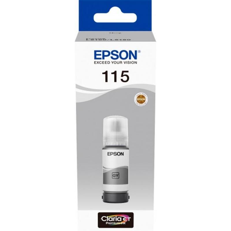 Картридж струйный Epson 115 C13T07D54A серый оригинальный