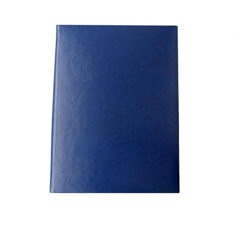 Папка адресная Небраска А4 рециклированная кожа синяя (выклейка - дизайнерская бумага) ЛВ+
