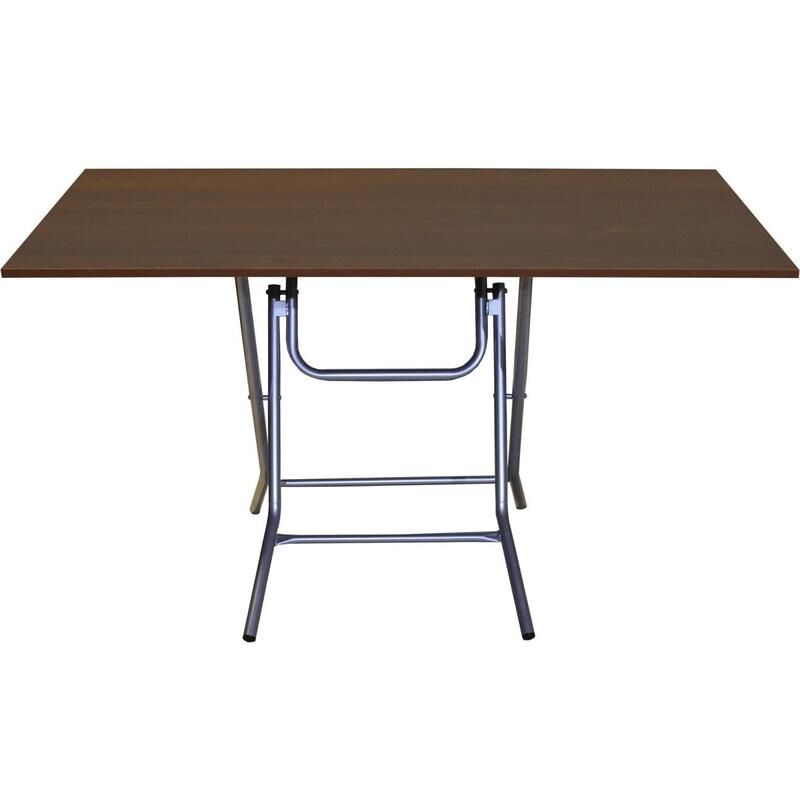 Стол обеденный Ривьера складной (1200х700x750 мм) ночче эко/металлик NoName