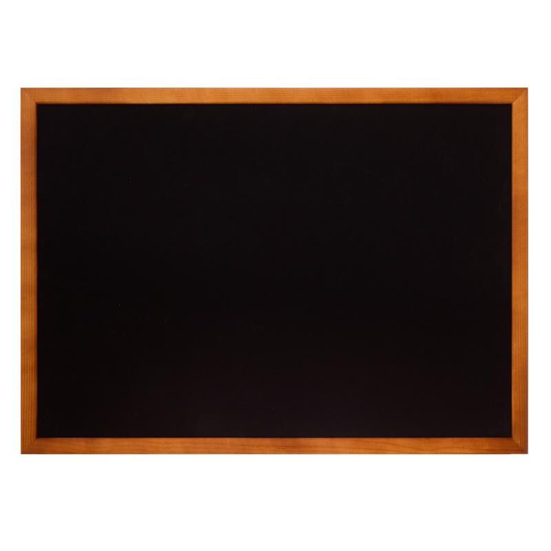 Доска меловая настенная Attache Non magnetic (А2) 42x59 см черная грифельная в деревянной раме