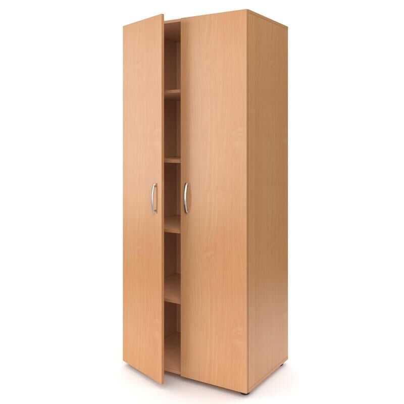Шкаф для одежды МДО двухстворчатый комбинированный (бук, 800х520х1950 мм) NoName