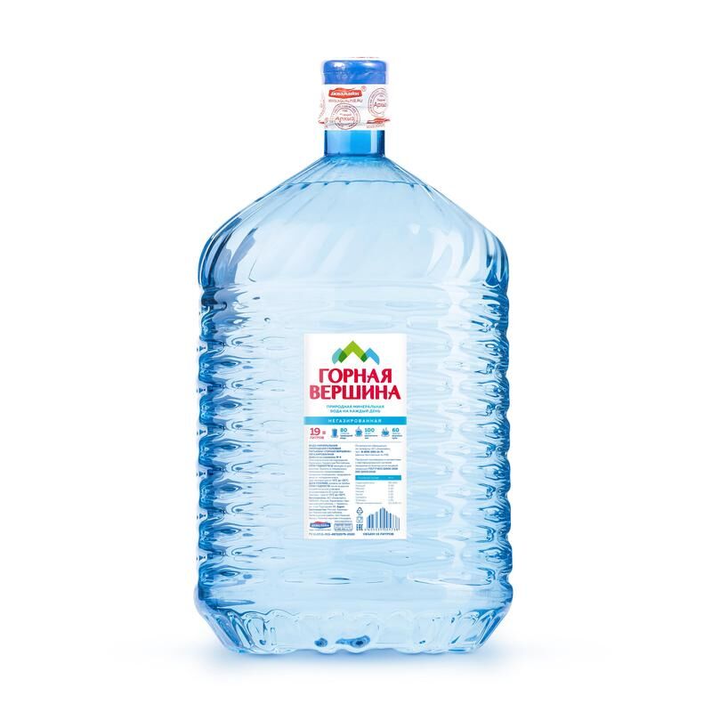 Бутилированная питьевая вода Горная Вершина 19 литров (одноразовая бутыль) Горная вершина