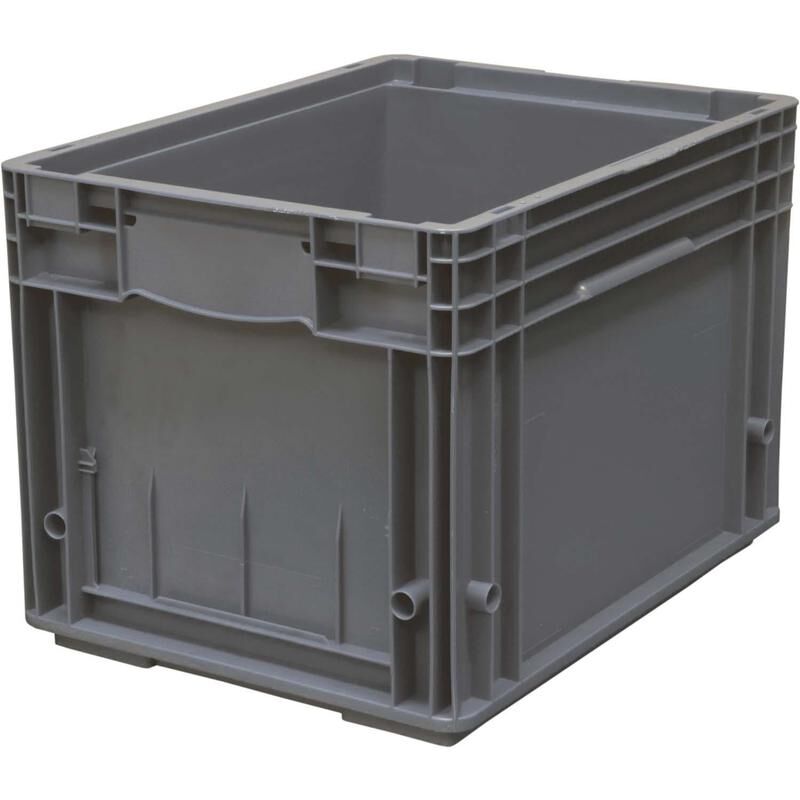Ящик (лоток) KLT универсальный полипропиленовый 396х297х280 мм серый NoName