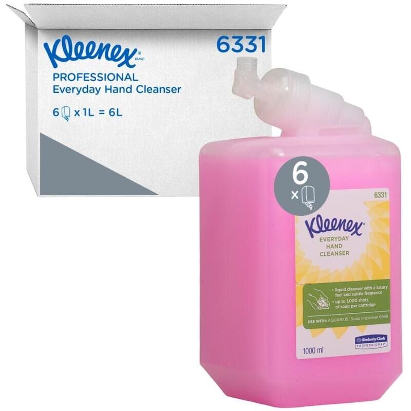 Картридж с жидким мылом KIMBERLY-CLARK Kleenex Everyday Use 6331 1 л (6 штук в упаковке) Kimberly-Clark