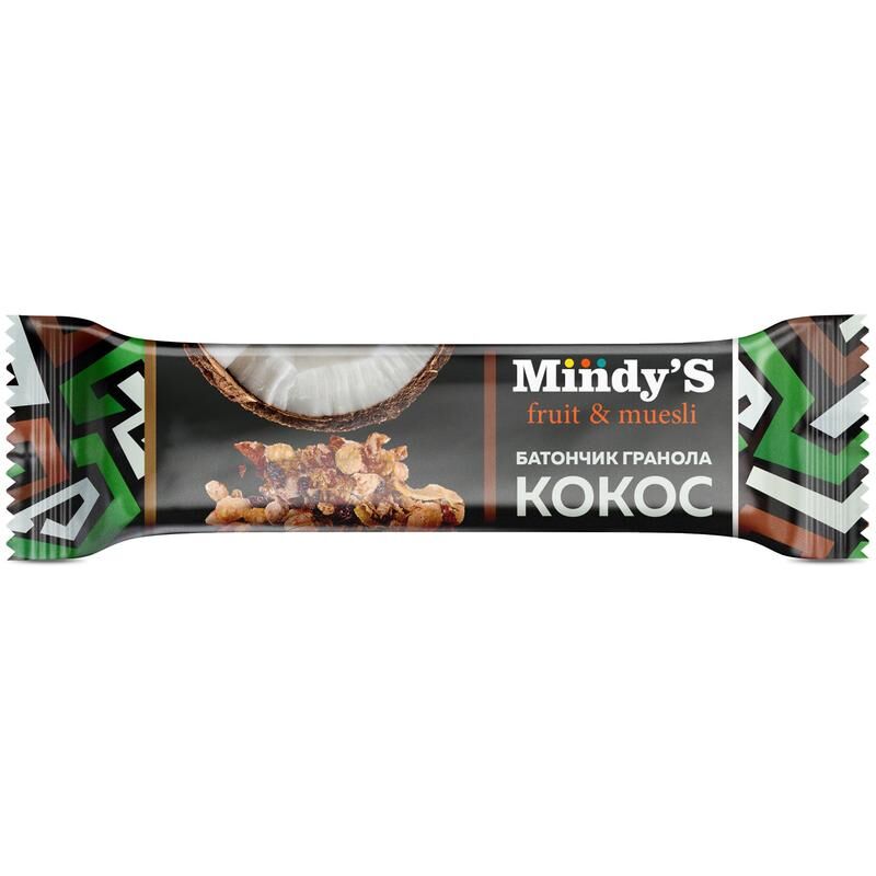 Батончик мюсли Mindy's с кокосом 35 г (30 штук в упаковке) Mindy'S
