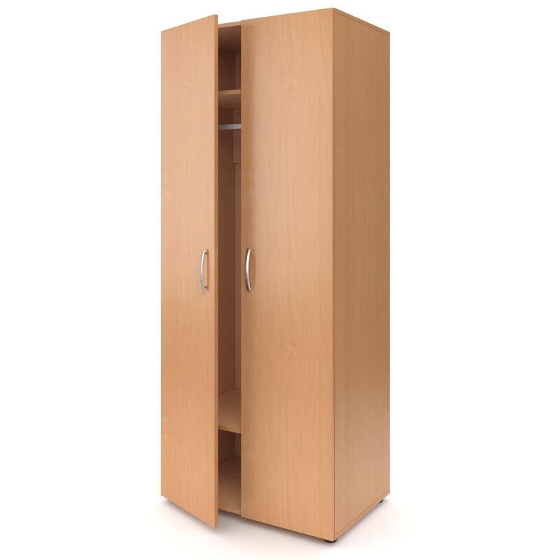 Шкаф для одежды МДО двухстворчатый глубокий (бук, 800х520х1950 мм) NoName