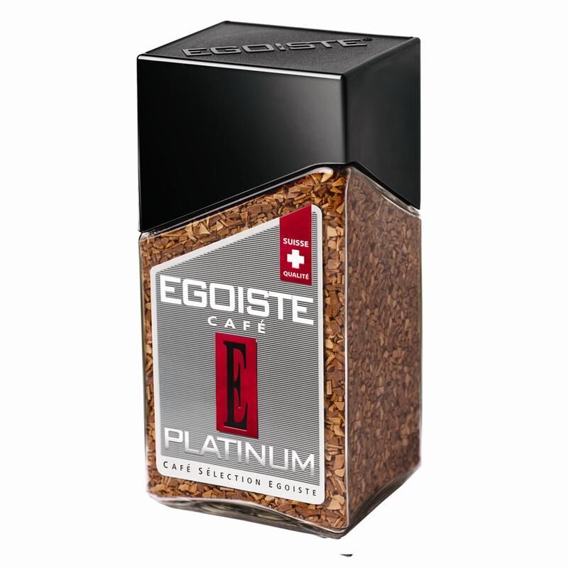 Кофе растворимый Egoiste Platinum 100 г (стеклянная банка)