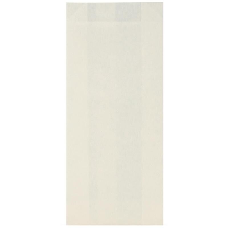 Пакет бумажный 90x40x220 мм 35 гр/м2 жиростойкий белый 2500 штук в упаковке Aviora