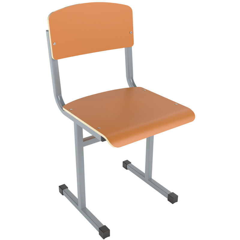 Стул ученический Школьная мебель Школа (оранжевый/серый, рост 6) NoName