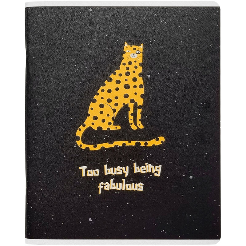 Тетрадь общая Be Smart Silly А5 48 листов в клетку на скрепке (обложка с рисунком леопард, матовая ламинация)