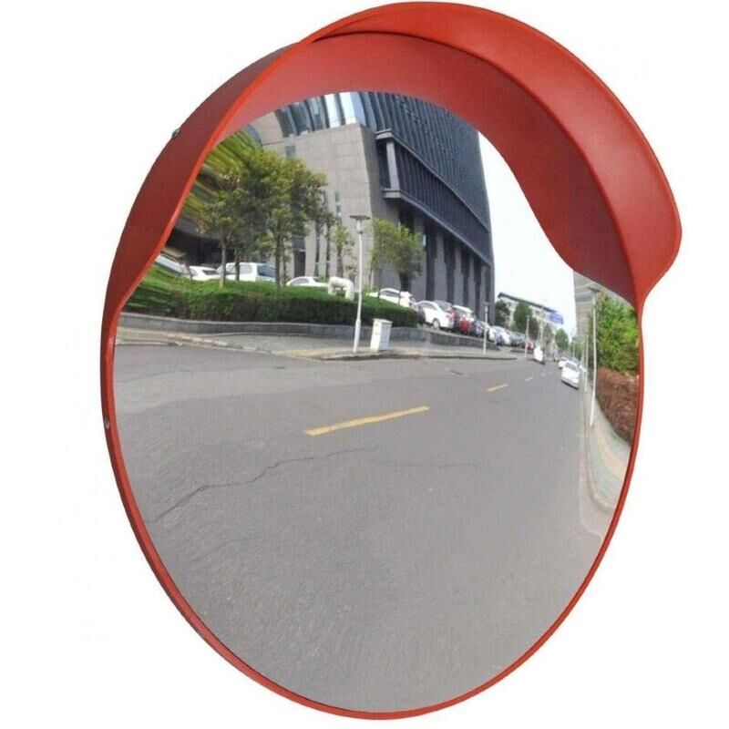 Зеркало дорожное сферическое с козырьком 800 мм NoName