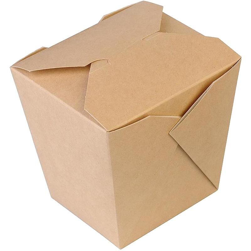 Коробка для лапши/WOK OSQ Group Noodles М 70х70х90 мм крафт (480 штук в упаковке) OSQgroup