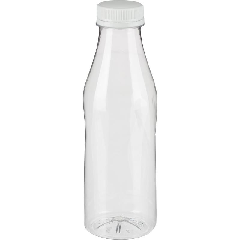 Бутылка с крышкой ПЭТ прозрачная 500 мл широкое горло (120 штук в упаковке) NoName