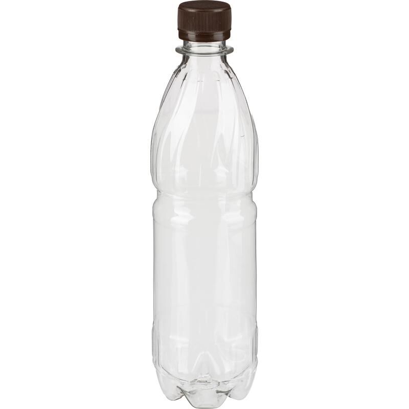 Бутылка с крышкой ПЭТ прозрачная 500 мл узкое горло (100 штук в упаковке) NoName