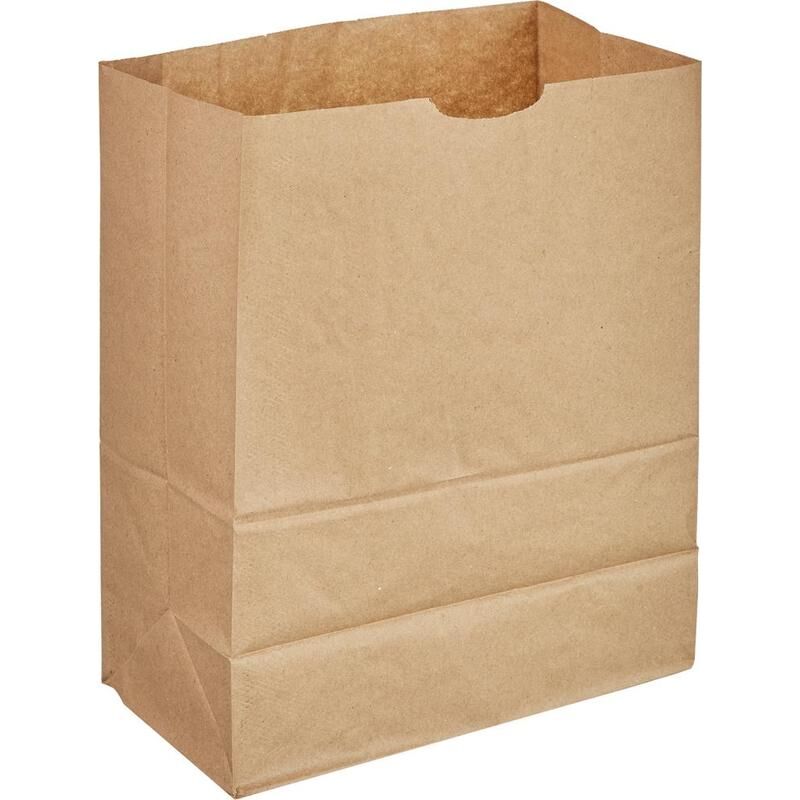 Крафт-пакет бумажный коричневый 18x12х29 см 50 г/кв.м био (1000 штук в упаковке) NoName