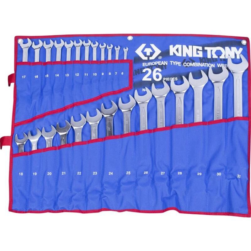 Набор ключей комбинированных King Tony 6-32 мм 26 предметов (1226MRN)