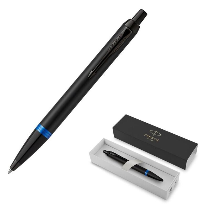 Ручка шариковая Parker IM Professionals Marine Blue BT цвет чернил синий цвет корпуса черный (артикул производителя 2172