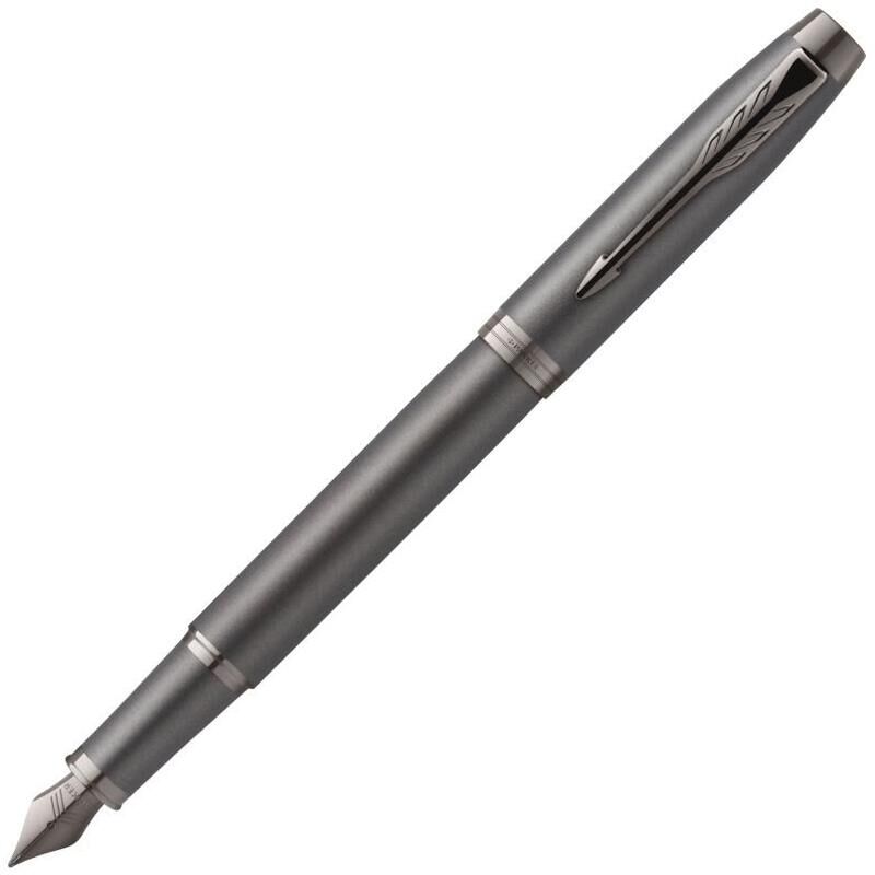 Ручка перьевая Parker IM Professionals Monochrome Titanium цвет чернил синий цвет корпуса серый (артикул производителя 2