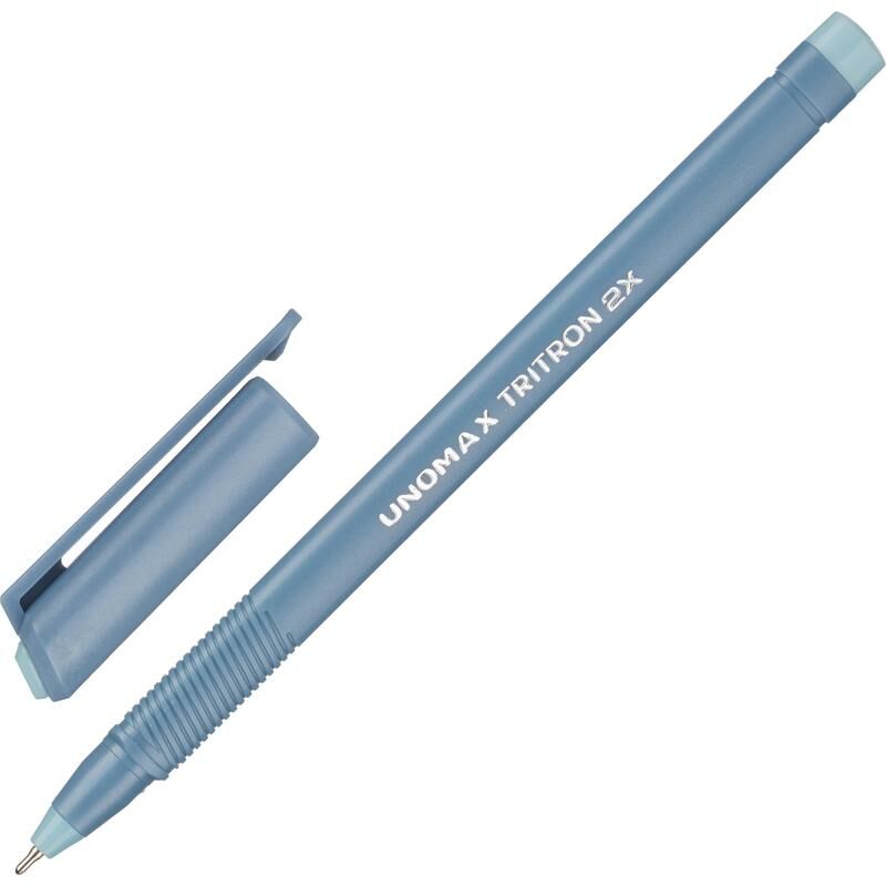 Ручка шариковая неавтоматическая Unomax Tritron 2x синяя (толщина линии 0.3 мм) Unomax (Unimax)