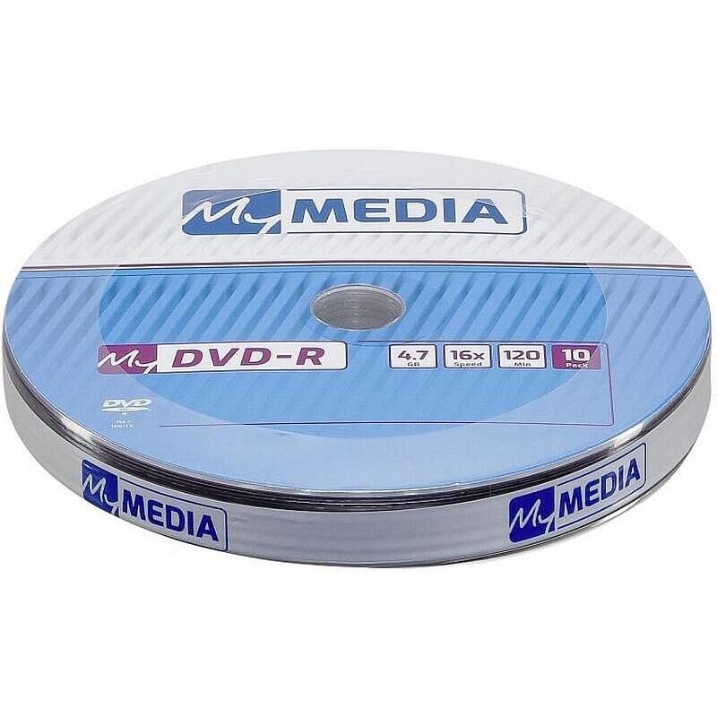 Диск DVD-R Mymedia 4.7 ГБ 16x pack wrap 69205 (10 штук в упаковке) MyMedia