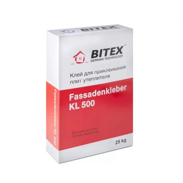 Клеящая смесь Bitex FassadenKleber KL 500, 25 кг (Фасаденклебер)